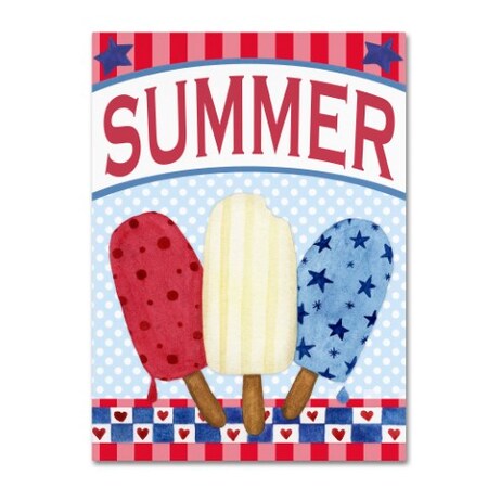 Trademark Fine Art Jennifer Nilsson 'RWB Pops' Canvas Art, 14x19 ALI3269-C1419GG